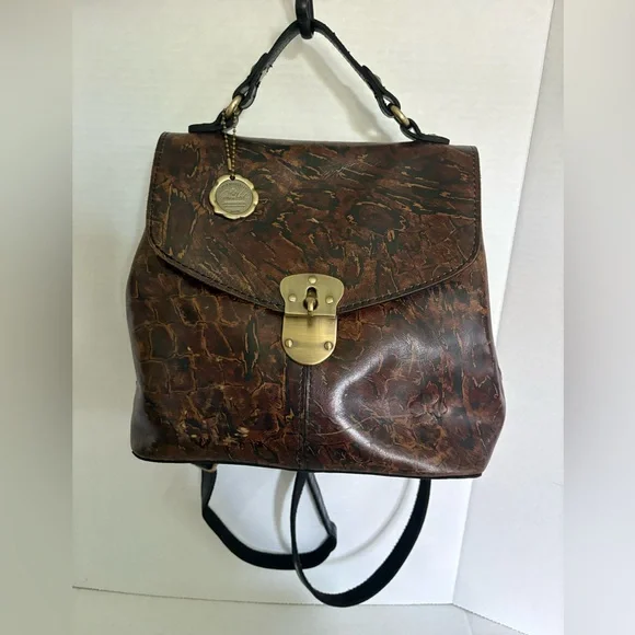Patricia Nash Sinclair animal print leather convertible backpack Animal Print Leather Backpack Patricia Nash Sinclair Medium  main image 2